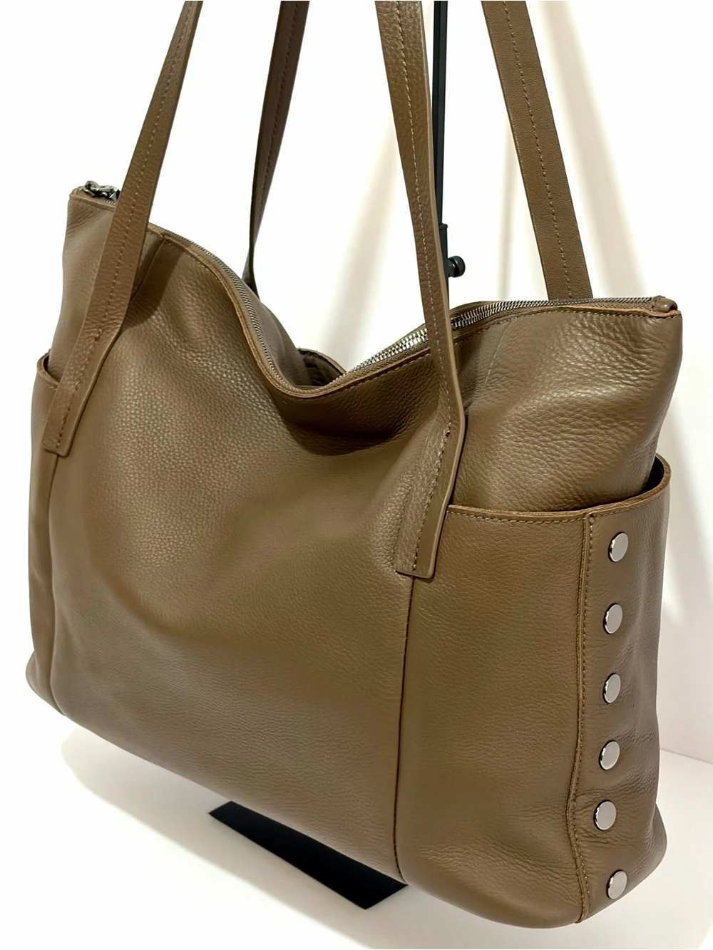 Hammitt Addie Large Leather Tote Bag In Olivine With Gunmetal Hardware EUC!!